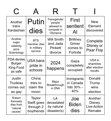 2024 bingo Card