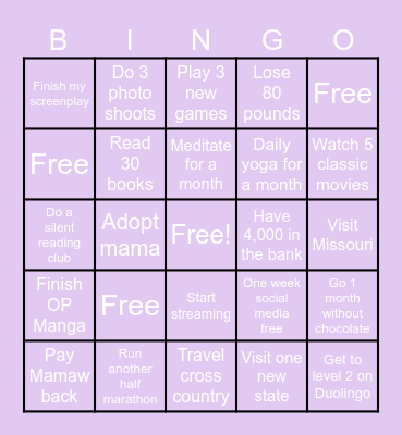 2024 Bingo Card