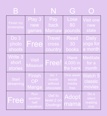 2024 BINGO Card