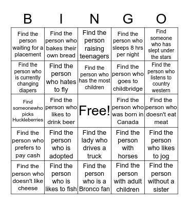 CLF BINGO Card