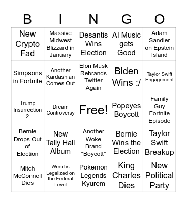 2024 Bingo Card