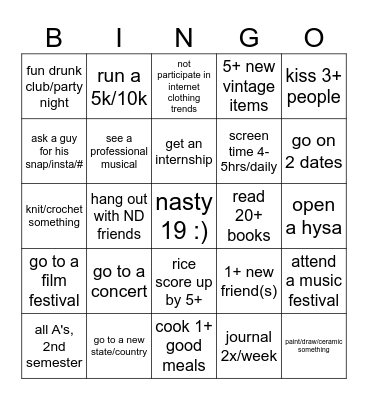 2024 Bingo Card