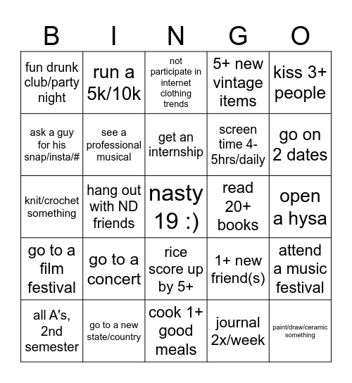 2024 Bingo Card