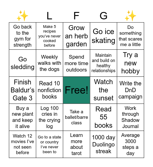 2024 Bingo Card