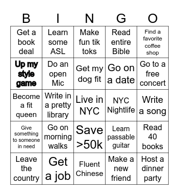 2024 Bingo Card