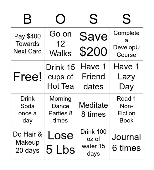 February 2024 Bingo Card