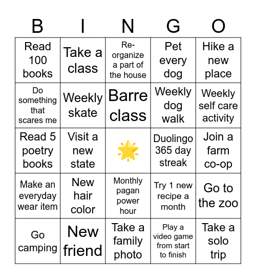 👏2024👏 Bingo Card