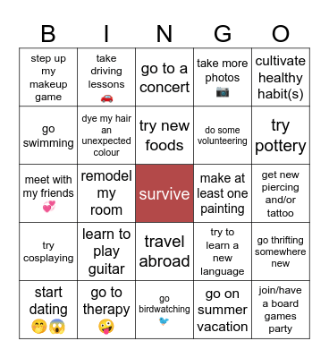 2024 bingo Card