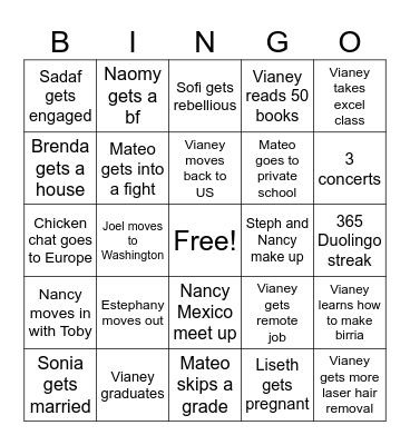 2024 Bingo Card