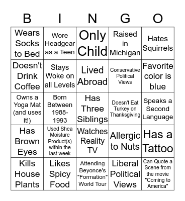 Melanin Magic BINGO Card