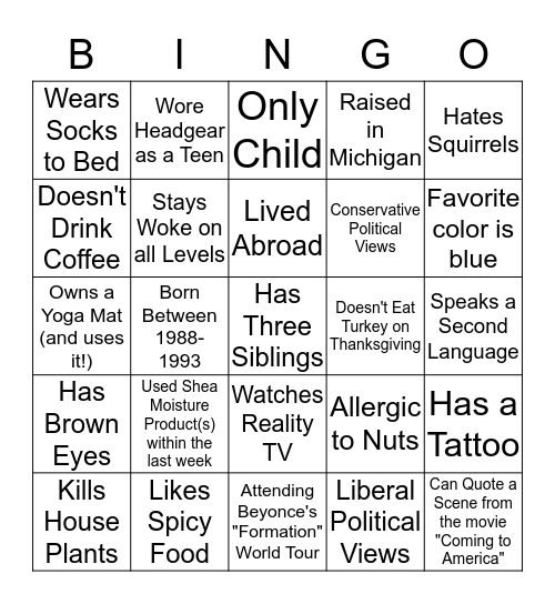 Melanin Magic BINGO Card