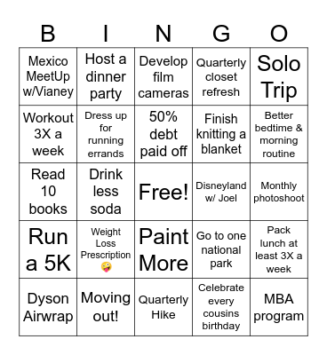 2024 Bingo Card