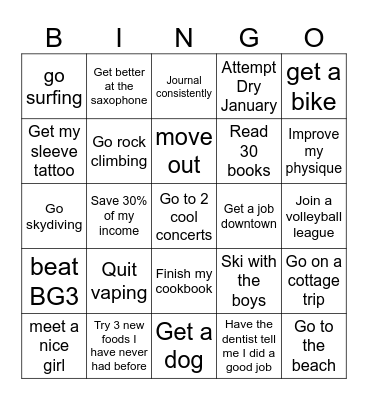 2024 Bingo Card