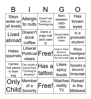 Melanin Magic Bingo Card