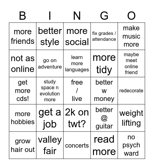 2024 bingo Card