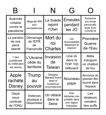 2024 Bingo Card
