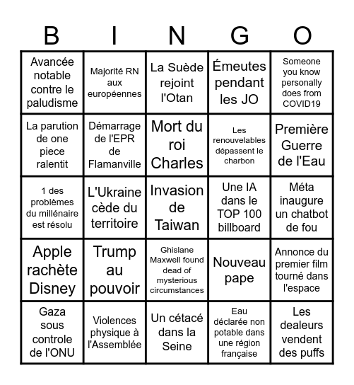 2024 Bingo Card