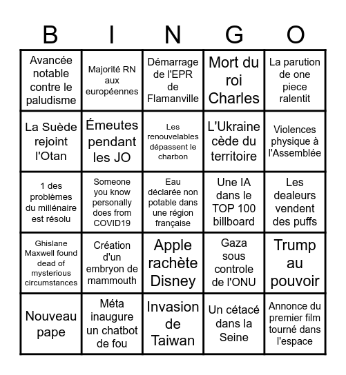 2024 Bingo Card