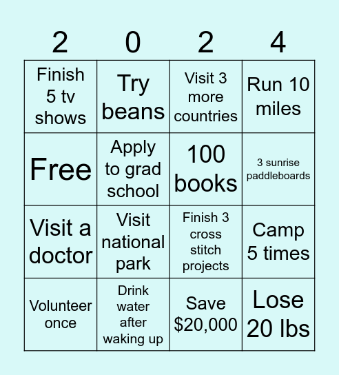 2024 Bingo Card