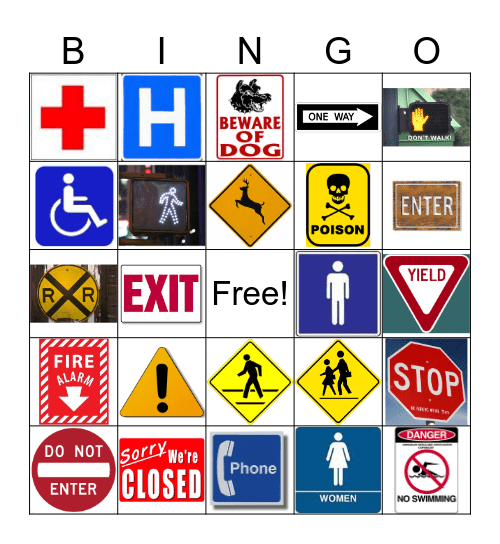 Community Signs Bingo Card