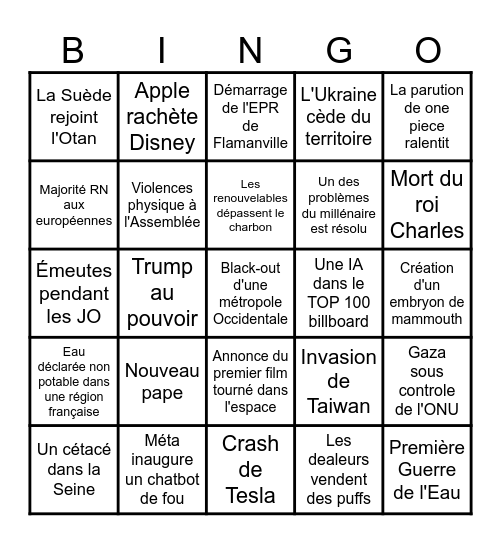 2024 Bingo Card