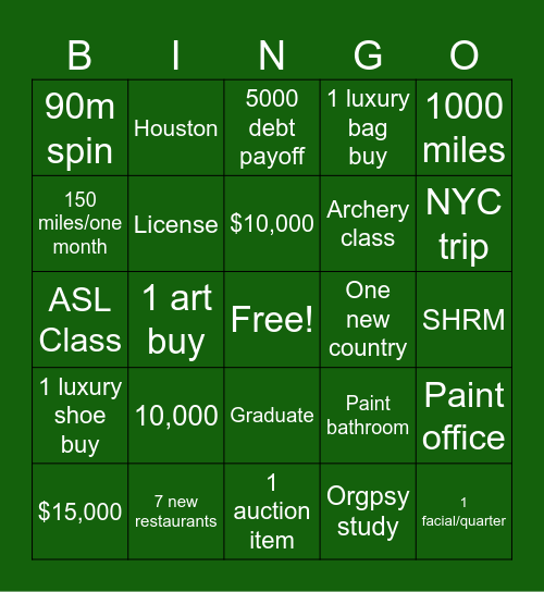 2024 Bingo Card