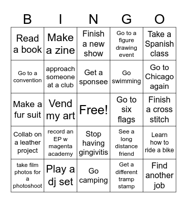 2024 Bingo Card