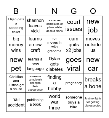 2024 Bingo Card