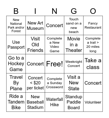 2024 Bingo Card