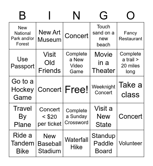 2024 Bingo Card