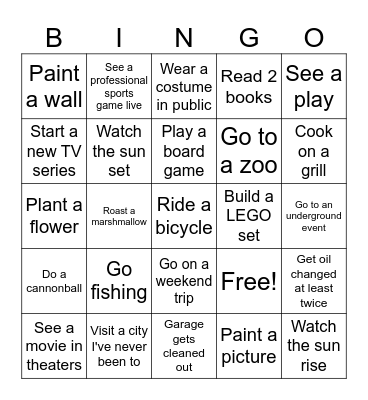 2024 Bingo Card