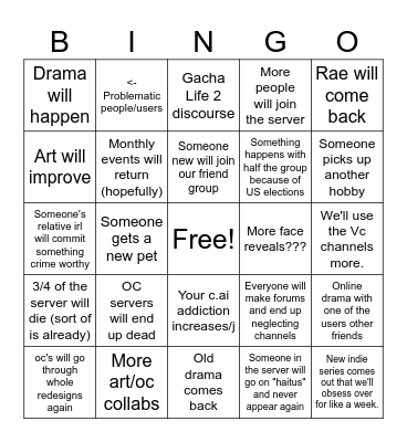 2024 Untoxic Noodles Bingo Card