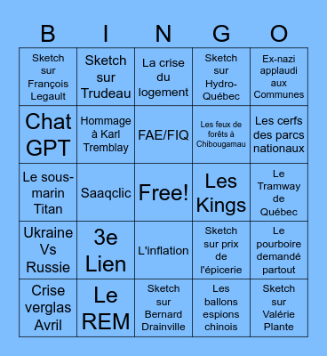 Bye bye 2023 Bingo Card