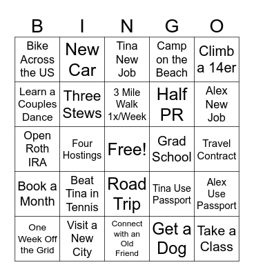 2024 Bingo Card