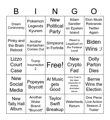 2024 Bingo Card