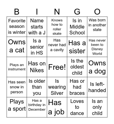 AMPED New Years Eve BINGO 2023 Bingo Card