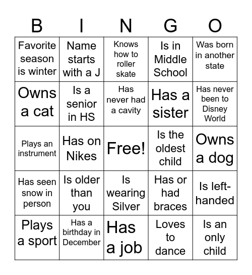 AMPED New Years Eve BINGO 2023 Bingo Card