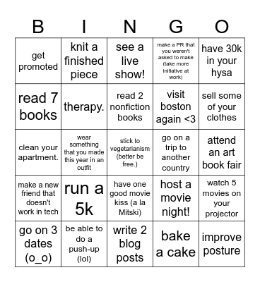 caros 2024 bingo bongo Bingo Card