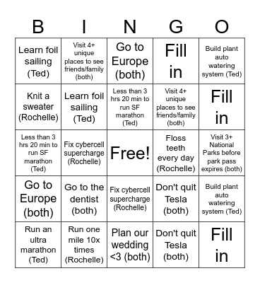 2024 Bingo Card