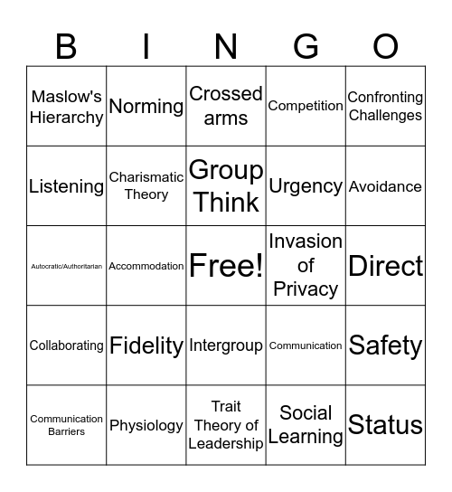 Bingo Card