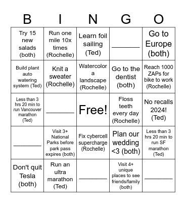 2024 Bingo Card