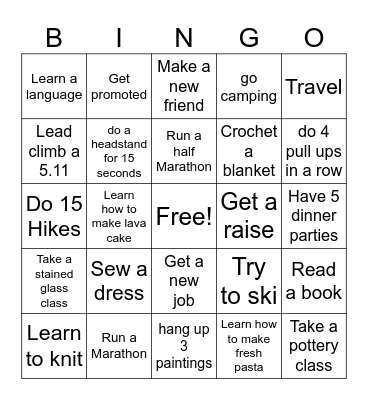 2024! Bingo Card