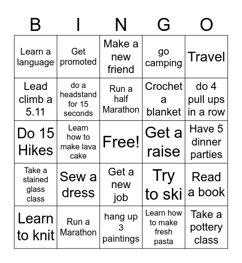 2024! Bingo Card
