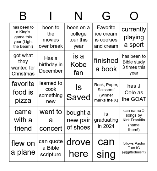 New Year's Eve 2023! Bingo Card