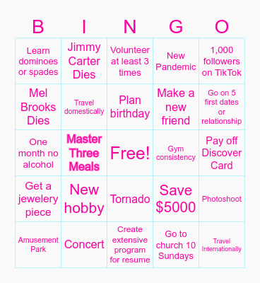 2024 Bingo Card