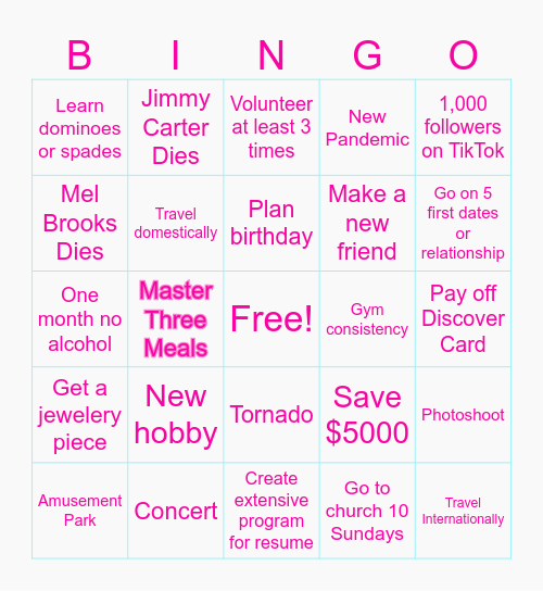 2024 Bingo Card