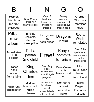 2024 Bingo Card