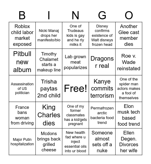 2024 Bingo Card