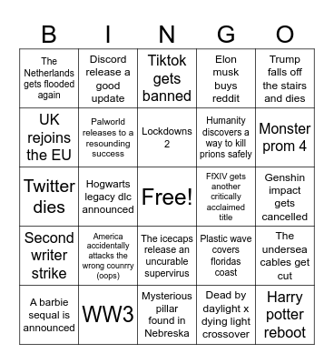 2024 by Lane Bingo Card