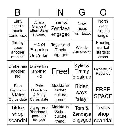 2024 Bingo Card